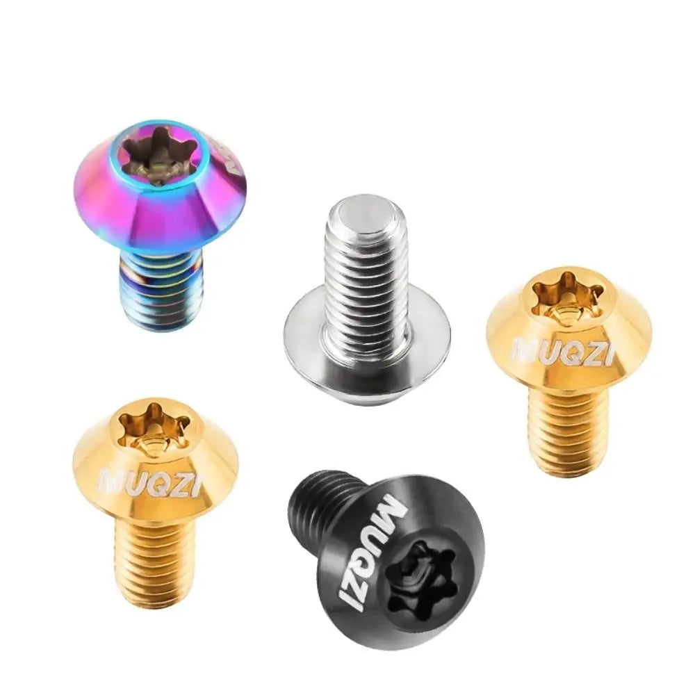 6pcs Titanium M5 Disc Brake Rotor Bolts T25 Torx Ultralight Disc Brake Bolts PLUSH