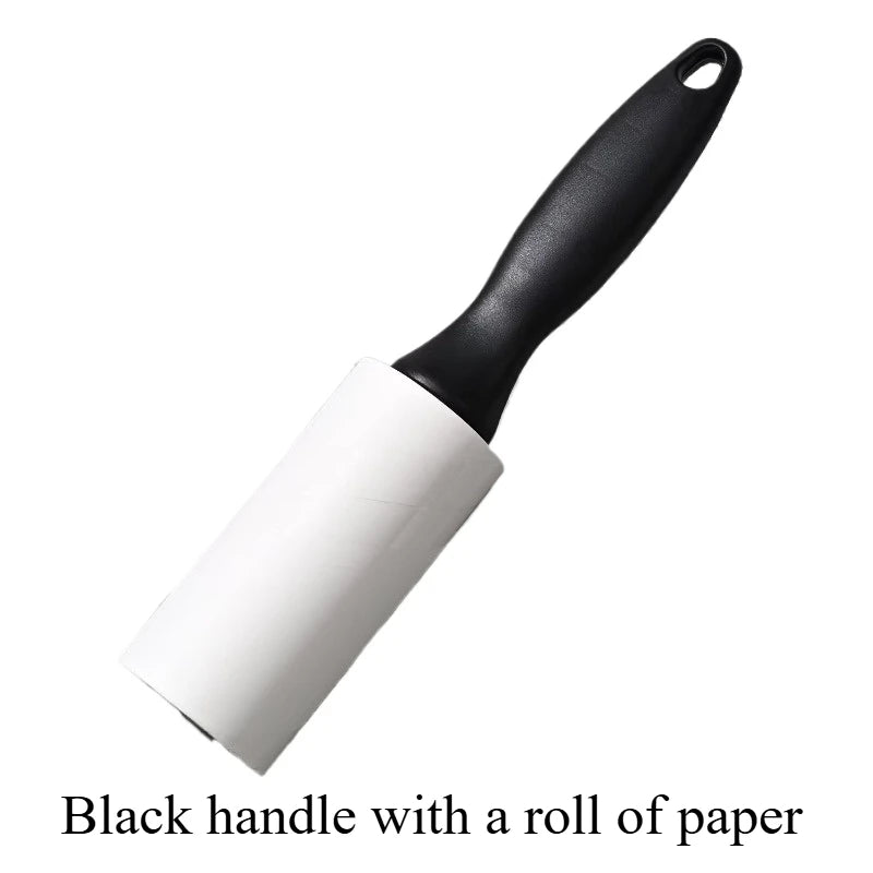 Reusable Adhesive Lint Roller – Clothes Dust & Lint Remover Lint Roller PLUSH Black