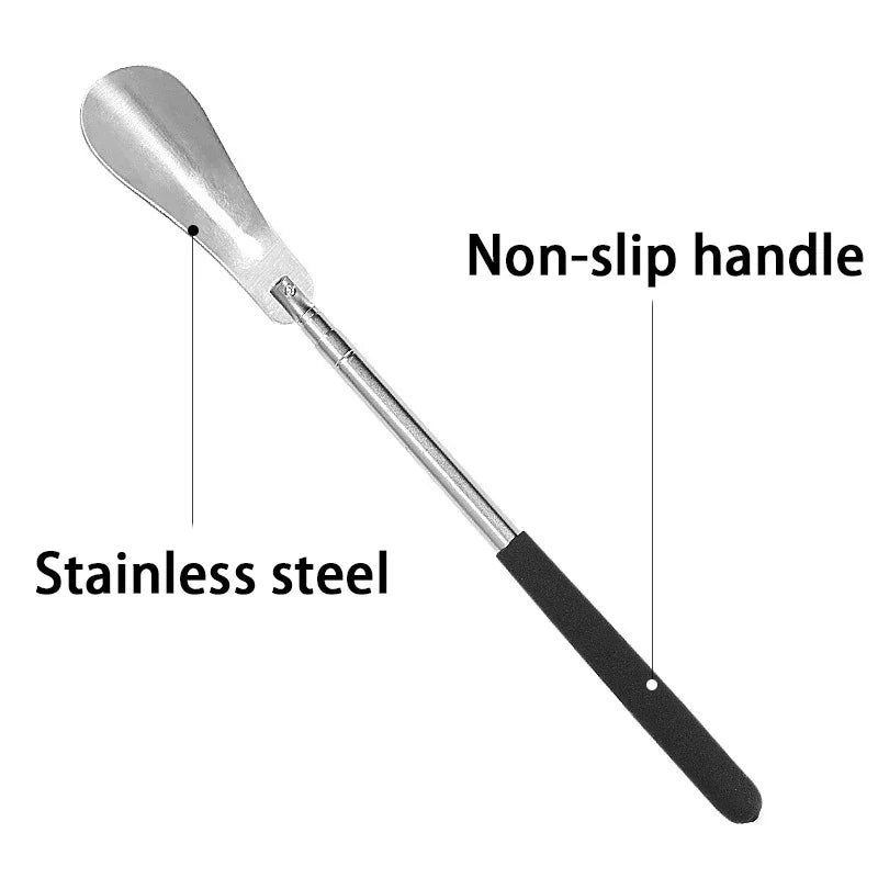 Retractable Long Handle Shoe Horn – Stainless Steel 31–65cm Long Handle Shoe Horn PLUSH