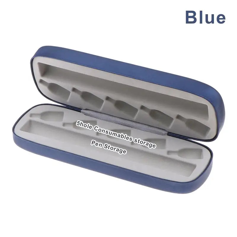 EVA Injection Pen Carrying Case – Shockproof Hard Shell Box Pen Carrying Case PLUSH 5 hole box blue