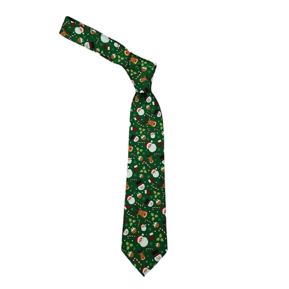 Men's Christmas Novelty Necktie – Santa, Snowflakes & Xmas Novelty Necktie PLUSH Style 10