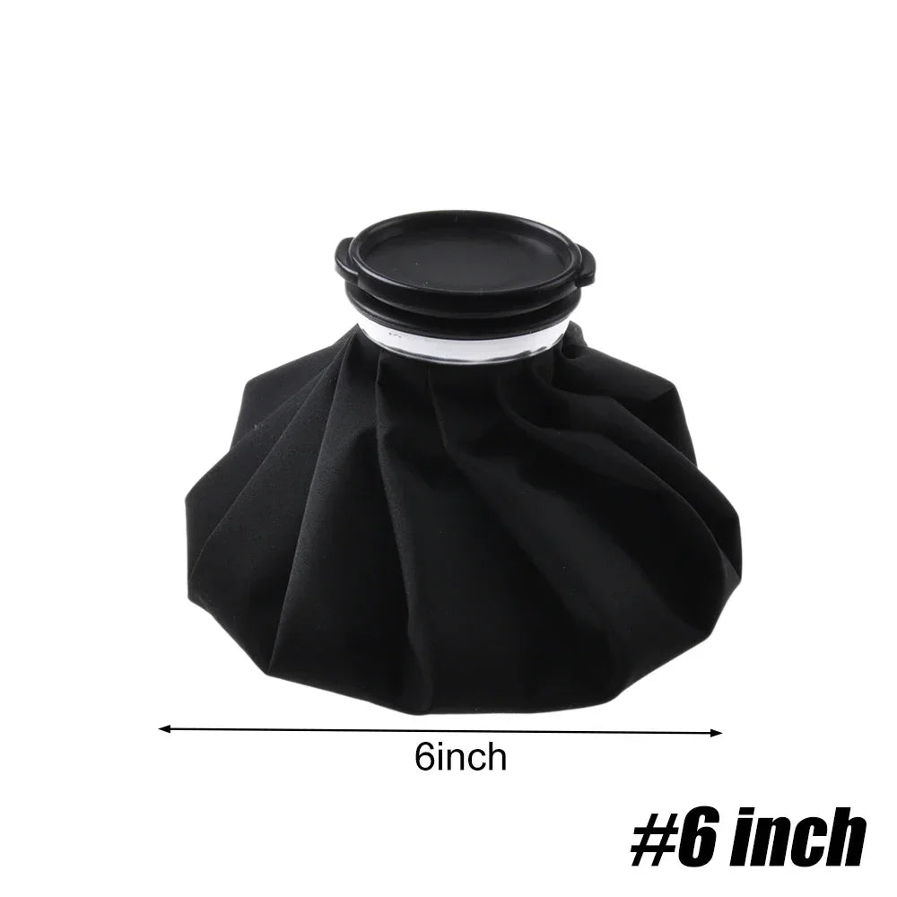 Reusable Ice Bag Set 3 Sizes – Hot & Cold Therapy Pack Ice & Heat Pack PLUSH Black-6inch