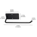 Adhesive Hat Rack Wall Hooks – No-Drill Cap Organizer Wall Hat Rack PLUSH Black 1PC