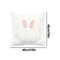 Easter Rabbit Plush Pillow Cover 45x45cm – Spring Bunny Cushion Decorative Pillow Cover PLUSH 1PC Pillow Cover