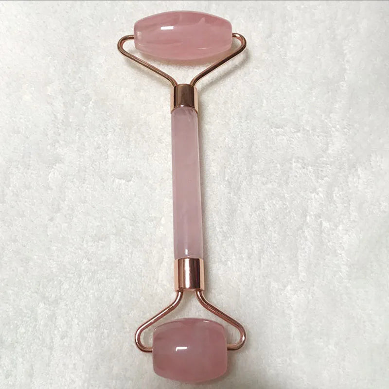 Pink Resin Face Roller & Gua Sha Massage Set | CAMMUO Face Roller Set PLUSH