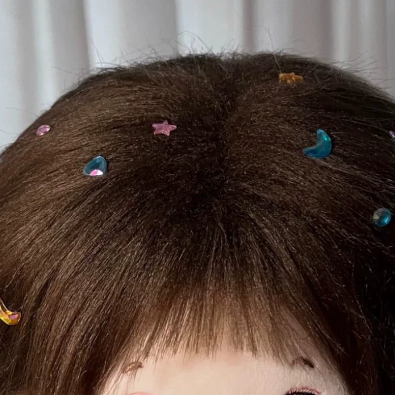 Star Moon Face & Nail Gem Stickers – Self-Adhesive Body Decals Face & Nail Stickers PLUSH