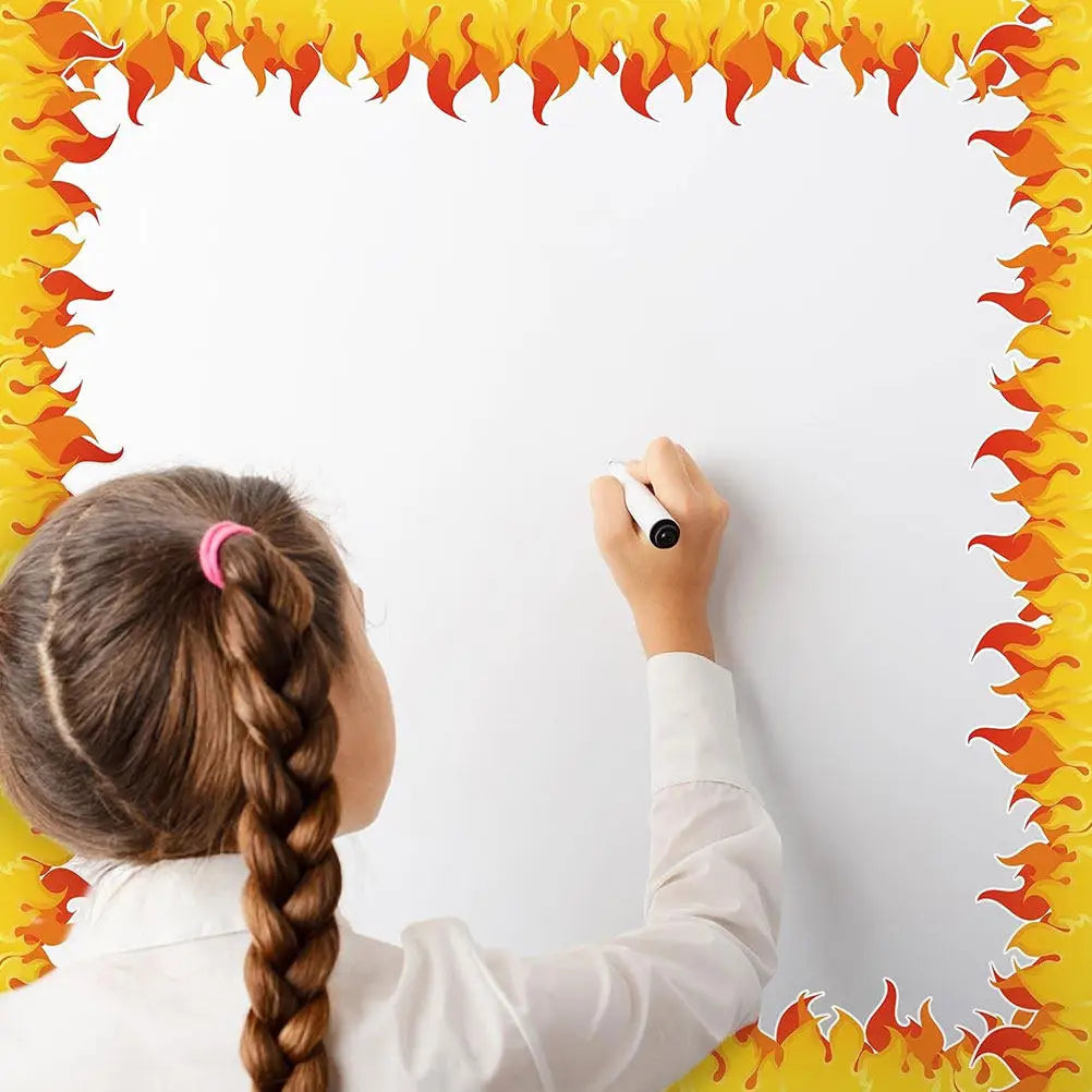 Flame Bulletin Board Border Sticker Roll – Classroom Wall Trim Bulletin Board Border PLUSH