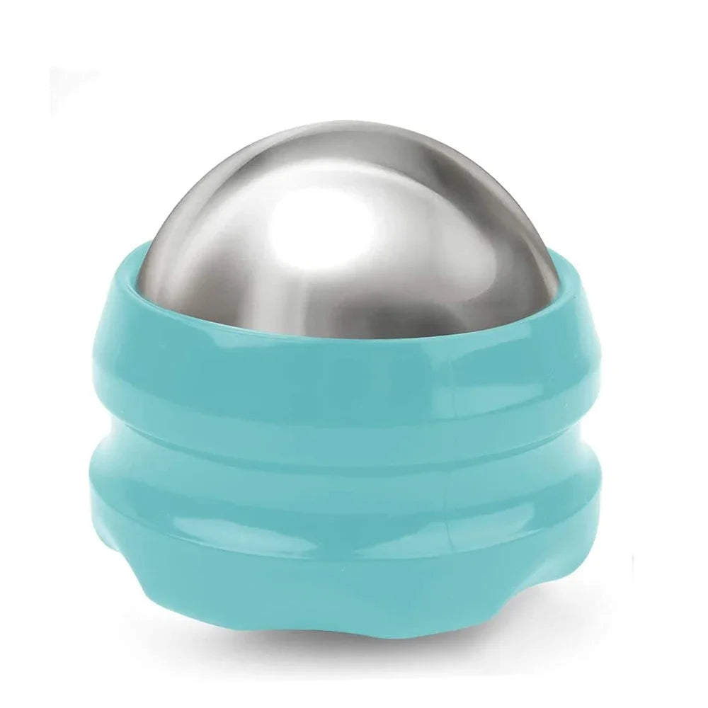 Ice & Heat Massage Ball Roller – Full Body Stainless Steel Tool Massage Ball Roller PLUSH BLUE