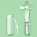 Portable Mini Foldable Handheld Fan – USB Rechargeable 3-Speed Handheld Fan PLUSH Green