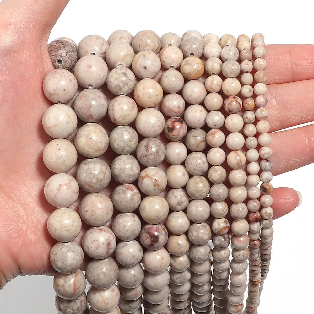 Natural Maifan Stone Beads 4–12mm Round Spacer Beads for Jewelry Stone Spacer Beads PLUSH