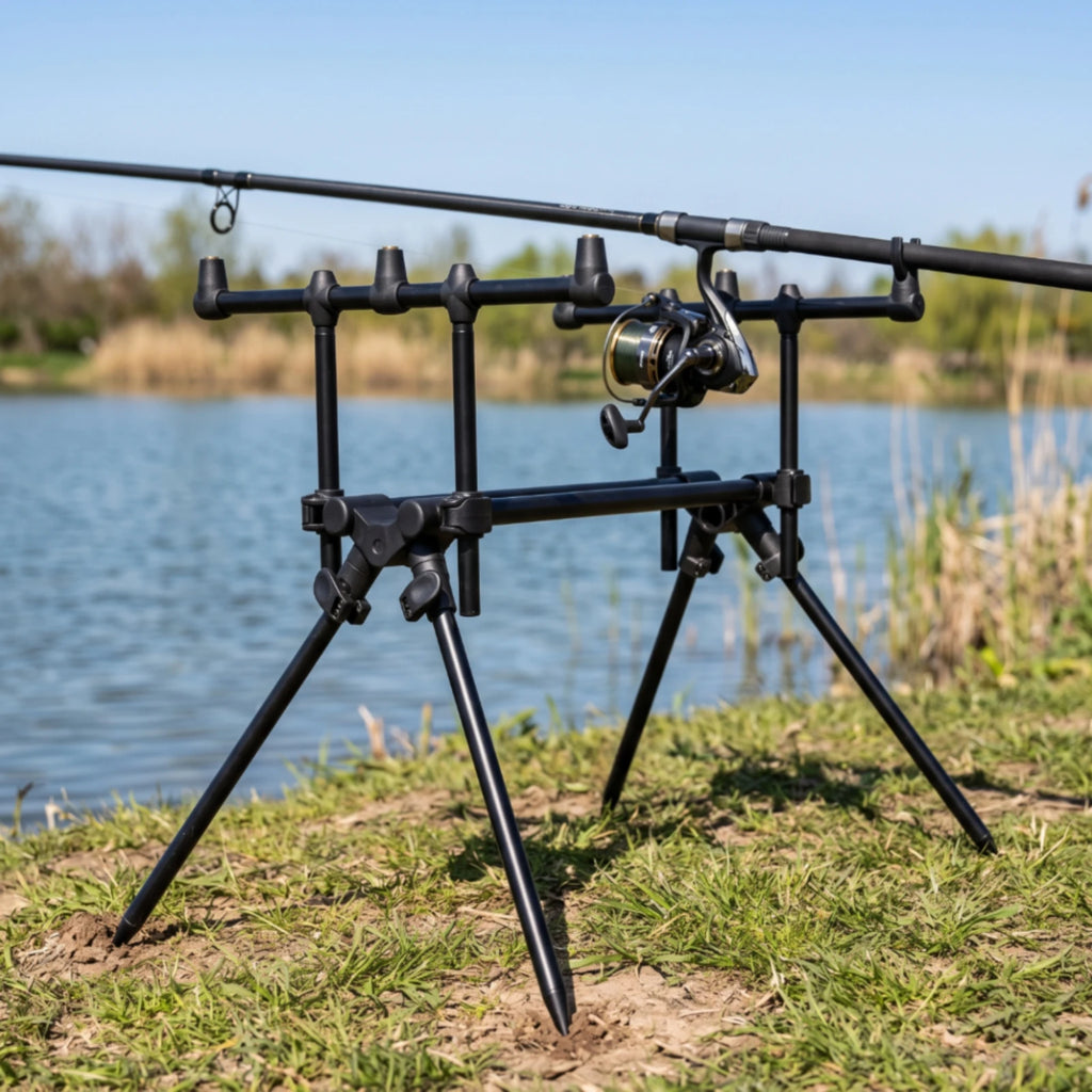 Fishing Rod Stand Adjustable Clamp Bankstick | Rod Pod Fishing Rod Stand PLUSH