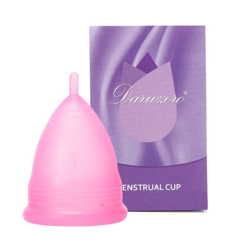 Medical Grade Silicone Menstrual Cup S & L | vive fit Menstrual Cup PLUSH 1Pc-Naked-Pink L Size