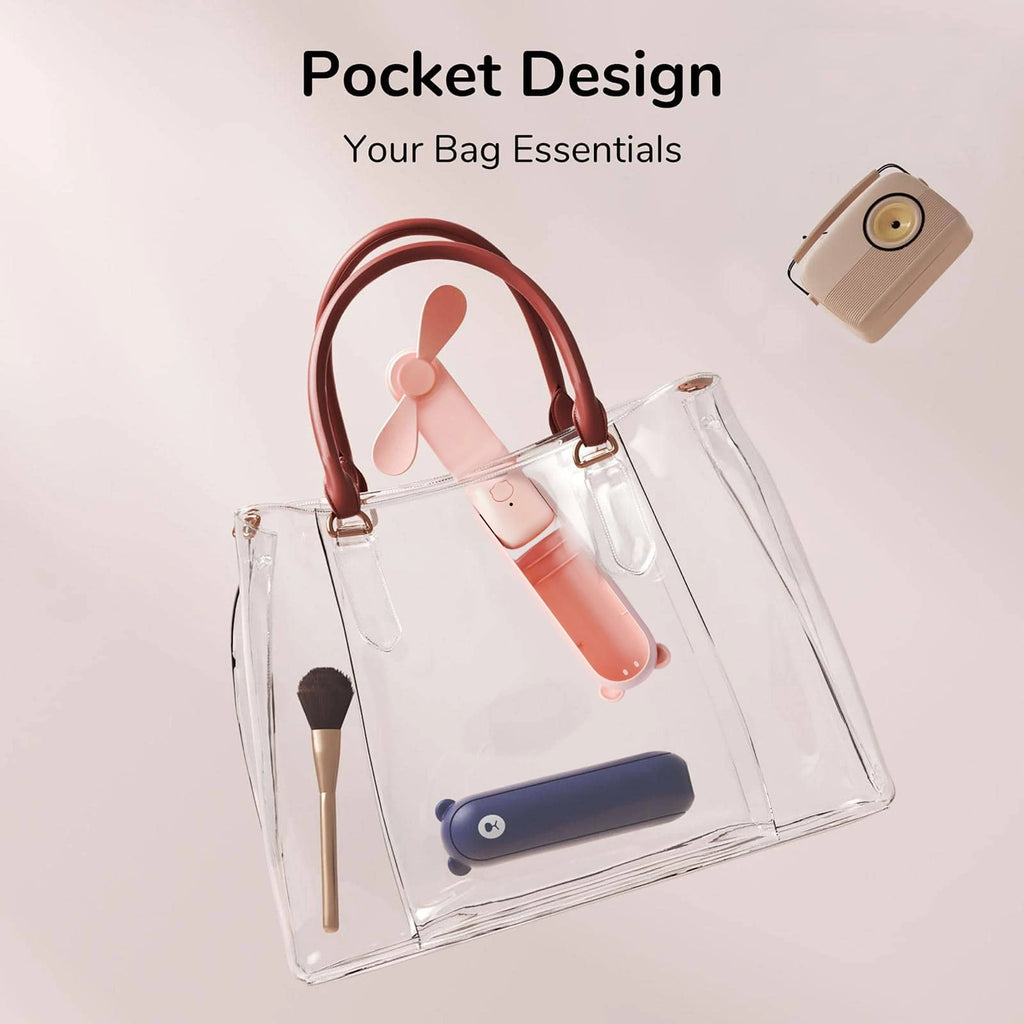 Portable USB Rechargeable Foldable Handheld Mini Fan – 3 Speeds Handheld Mini Fan PLUSH