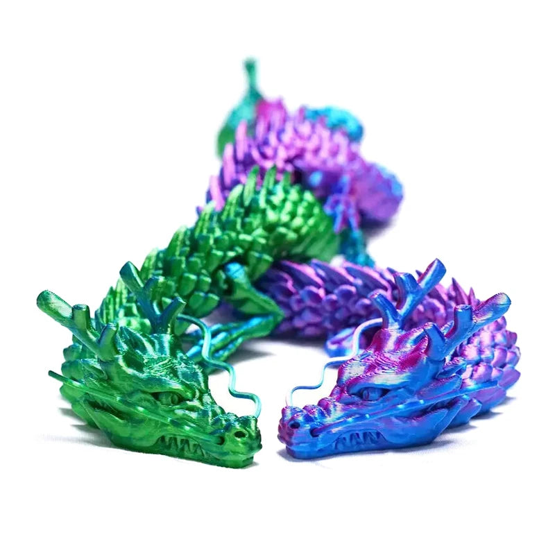 3D Printed Chinese Dragon Movable Joints Figurine 30cm Dragon Figurine PLUSH