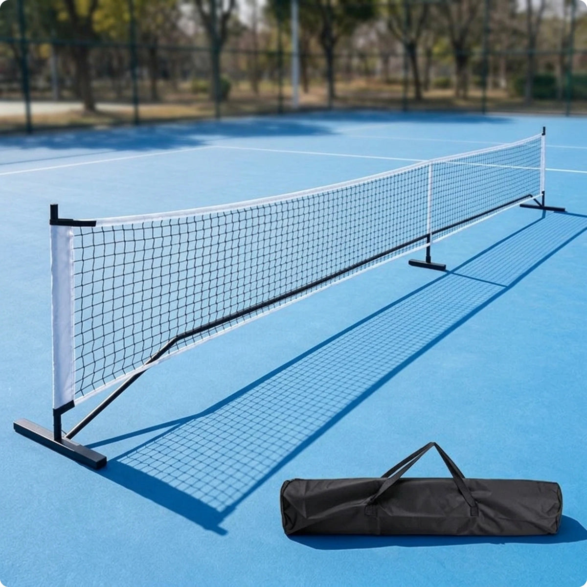 Portable Pickleball Net with Bag – Foldable 6.7m Court Net Pickleball Net PLUSH White