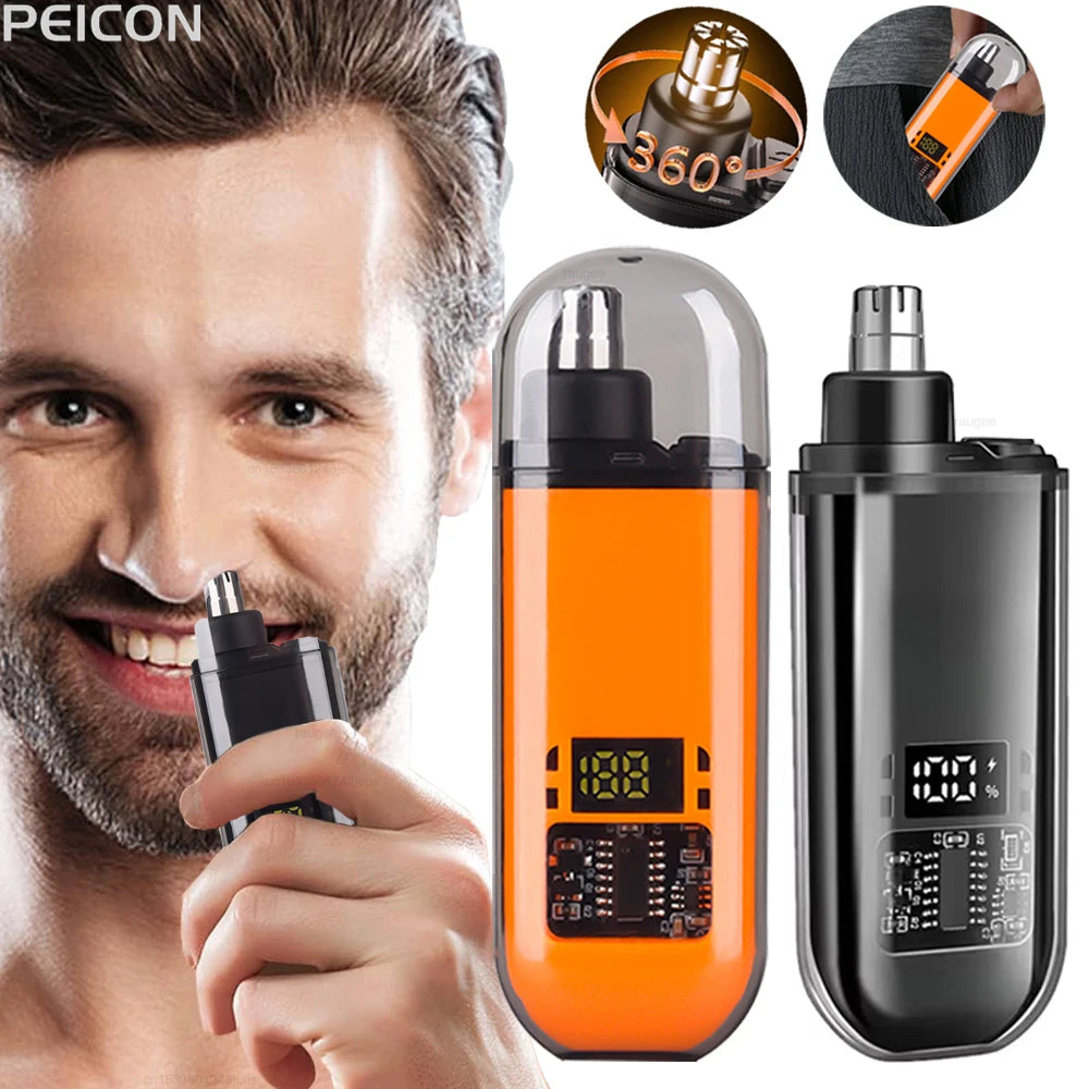 Raugee Mini Electric Nose & Ear Hair Trimmer USB Rechargeable Nose Hair Trimmer PLUSH