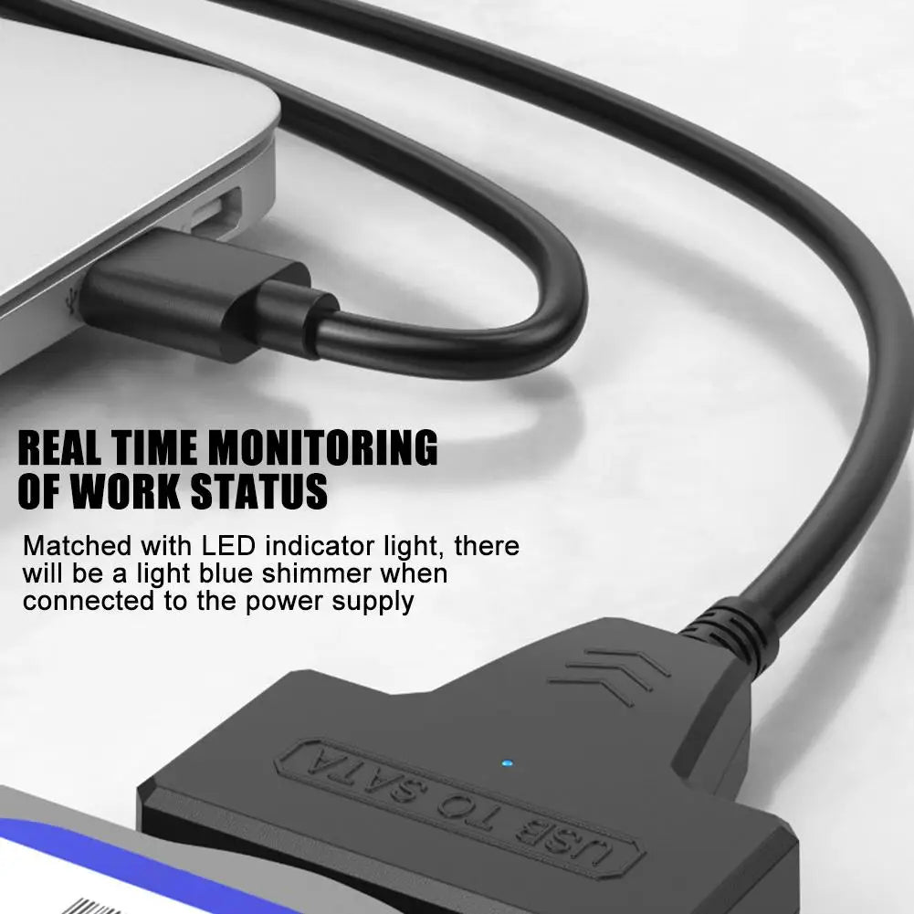 USB 3.0 / USB-C to SATA Adapter Cable with Power Port SATA Adapter Cable PLUSH