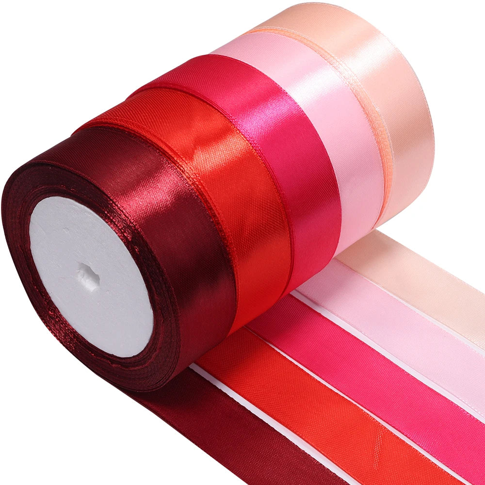 Multicolor Satin Ribbons 15/25mm – Wedding & DIY Crafts 3-7 Rolls Satin Craft Ribbon PLUSH 25mm 05 x 5rolls 25yards x 1roll