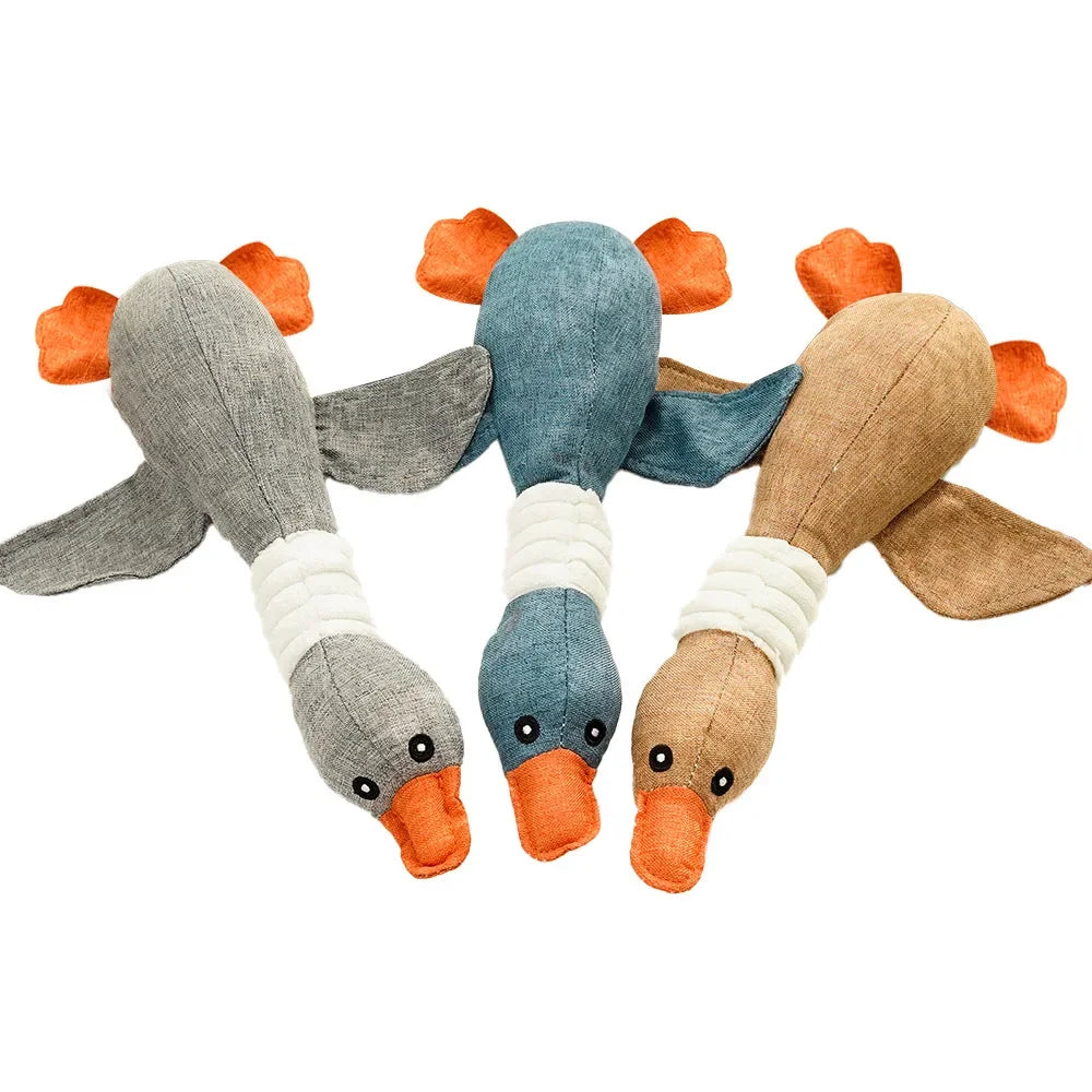 Dog Plush Squeak Toy – Duck & Goose Chew Toy for All Dogs Dog Plush Toy PLUSH