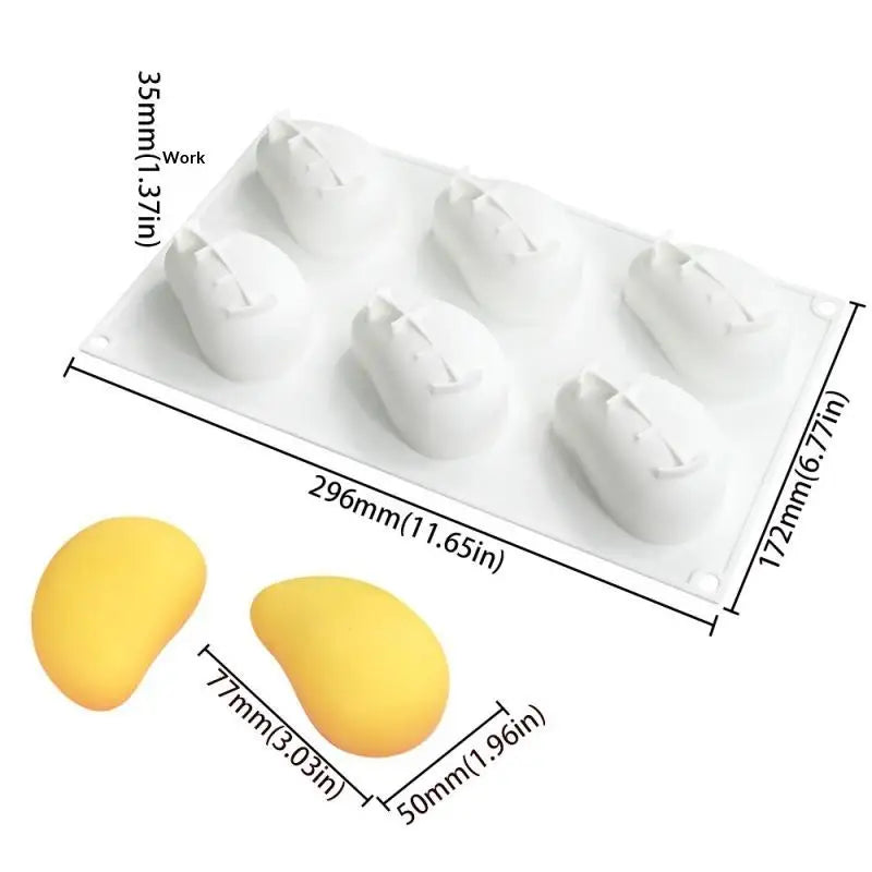 3D Mango Silicone Cake Mold – Food Grade Mousse Baking Mould Silicone Cake Mold PLUSH