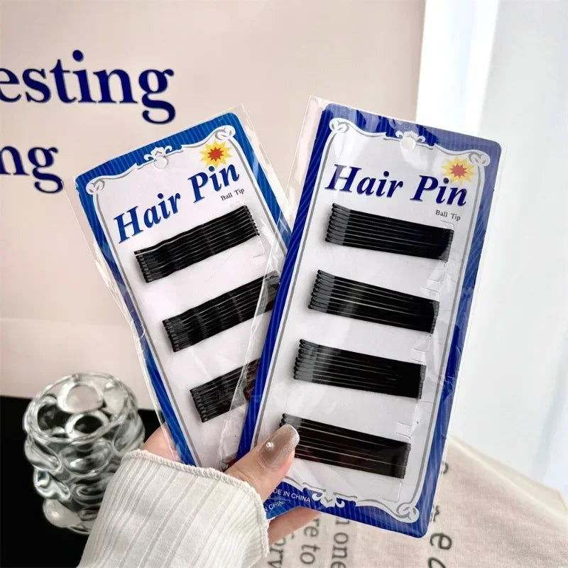 36pcs Black Metal Bobby Pins – Wave & Straight Hair Clips Set Hair Clip Set PLUSH