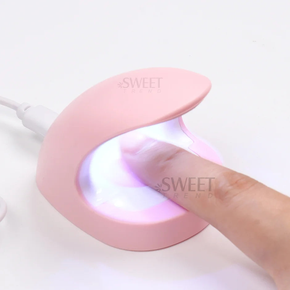 Mini UV LED Nail Lamp – Portable Single Finger Gel Polish Dryer UV LED Nail Dryer PLUSH