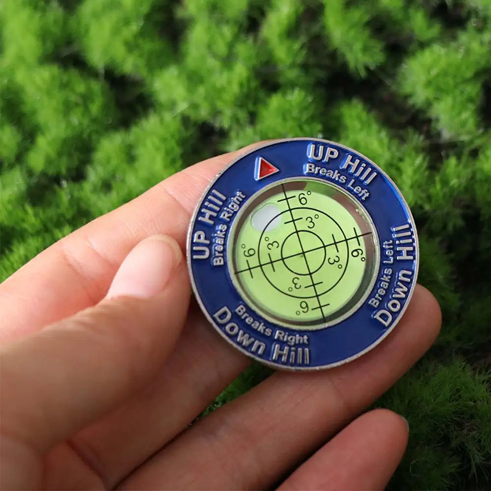 Golf Ball Marker Spirit Level – High Precision Putting Tool Golf Training Aid PLUSH