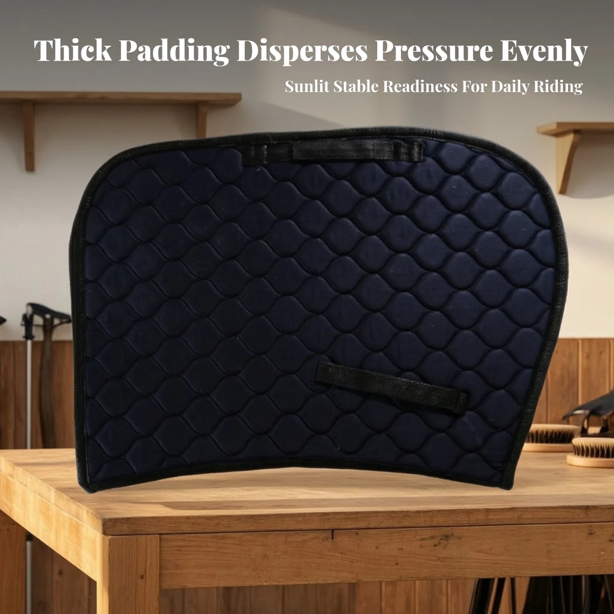 Quilted Contoured Saddle Pad – Cotton Horse Riding Tack Equestrian Saddle Pad PLUSH
