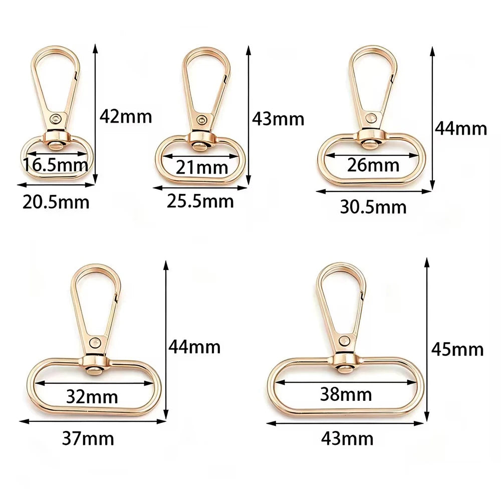 10pcs Zinc Alloy Swivel Snap Hook Lobster Clasp DIY Hardware Swivel Snap Hooks PLUSH