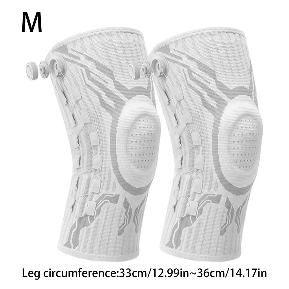 Knee Compression Brace Sleeves 1 Pair – Sports & Workout Knee Compression Brace PLUSH M White