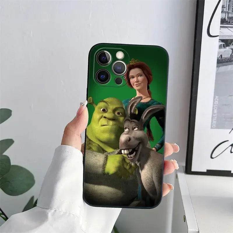 Shrek Cartoon iPhone Case – Shockproof Silicone Cover All Models Cartoon Phone Case PLUSH
