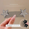 Invisible Bang Fix Comb & Star Hairpins – Hair Styling Tools Hair Styling Accessory PLUSH sliver