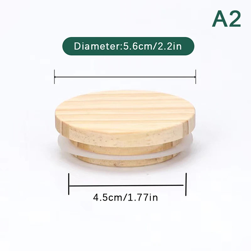 Pine Wood Jar Lids with Silicone Seal – 8 Sizes Available Wood Jar Lid PLUSH A2