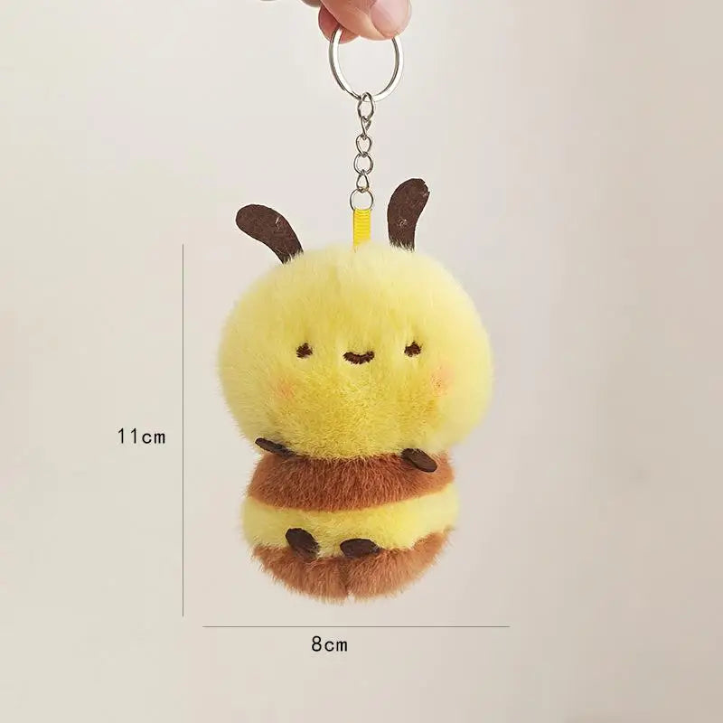 Cute Bee Plush Keychain 4" Soft Bag Charm Pendant Plush Keychain Charm PLUSH