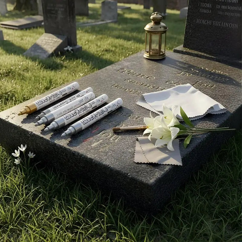 Tombstone Marker Pen – Restore Faded Granite Text | 12 Colors Tombstone Marker Pen PLUSH