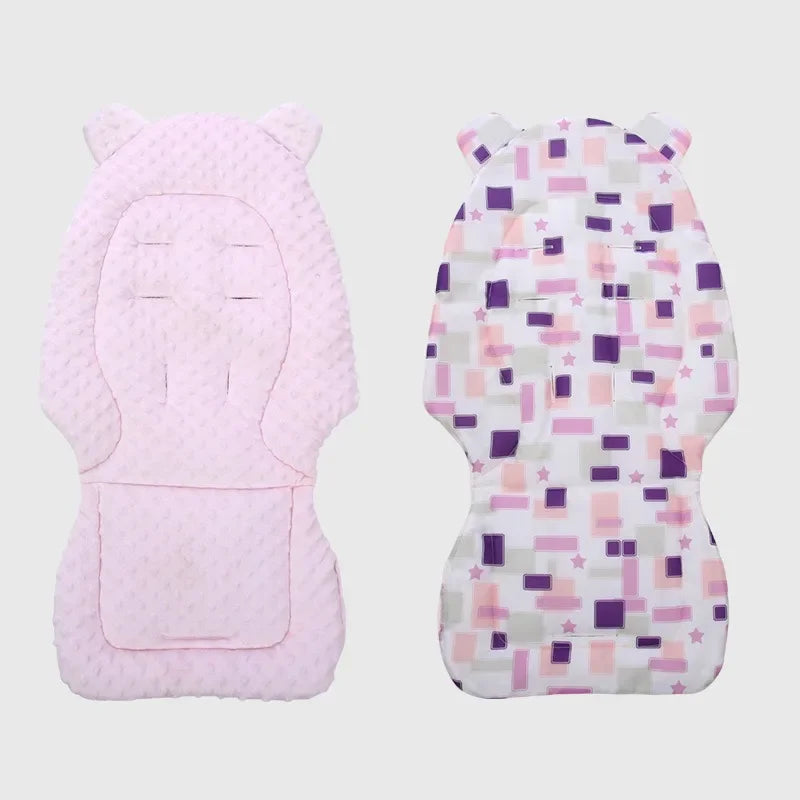 Baby Stroller Seat Pad – Double-Sided Cotton Infant Cushion Stroller Seat Pad PLUSH A