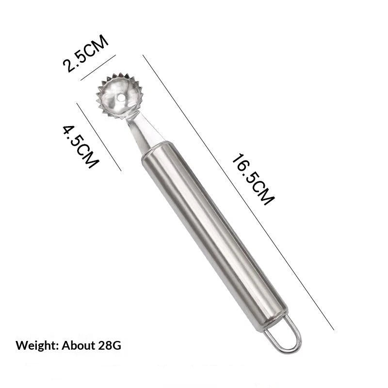 Stainless Steel Fruit Huller & Stem Remover | Strawberry Tomato Fruit Huller Tool PLUSH Silver