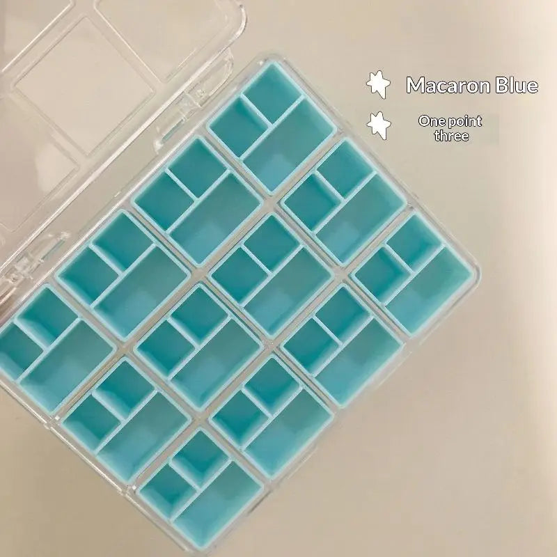 Nail Accessories Storage Box – 24/36/48 Grid Transparent Organizer Nail Accessories Organizer PLUSH 2 Blue