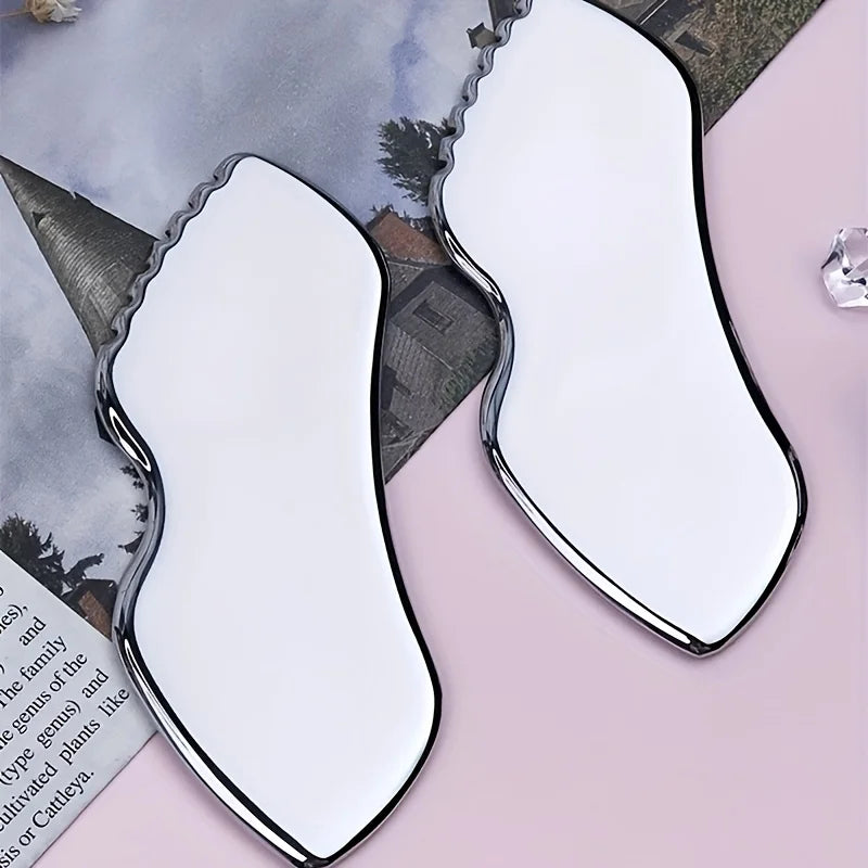 Stainless Steel Gua Sha Board – Facial & Body Massage Tool Gua Sha Massage Tool PLUSH