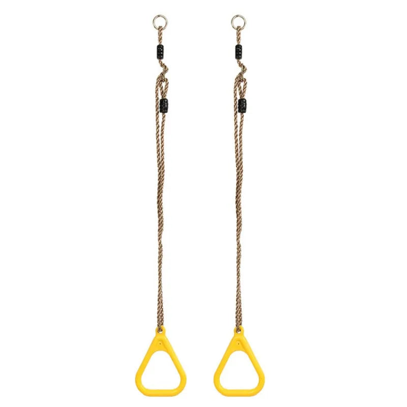 Kids Outdoor Gym Rings – Playground Pull-Up Swing Rings Kids Gym Rings PLUSH