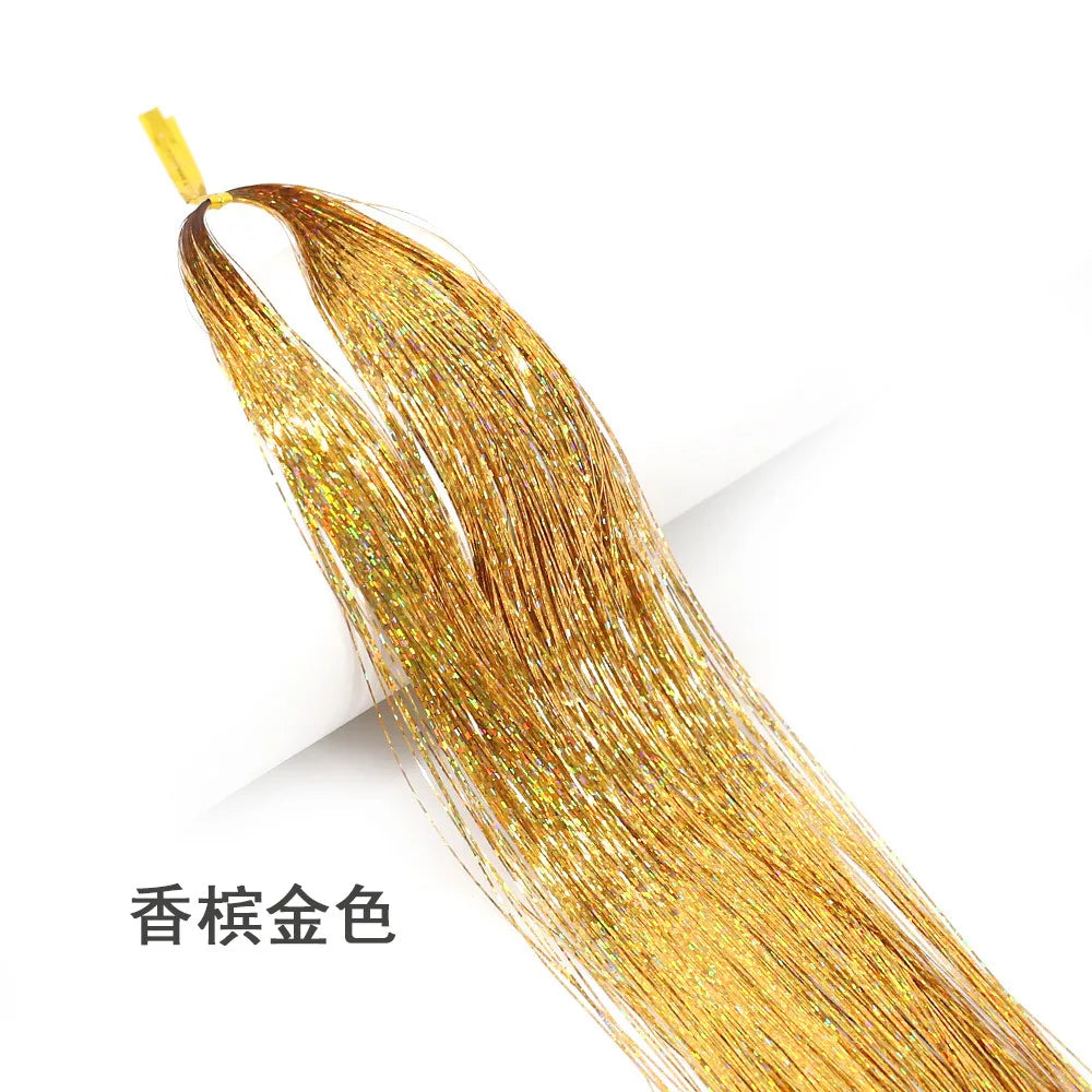 Hair Tinsel Kit – Glitter Rainbow Sparkle Extensions 94cm Hair Tinsel Extensions PLUSH 4