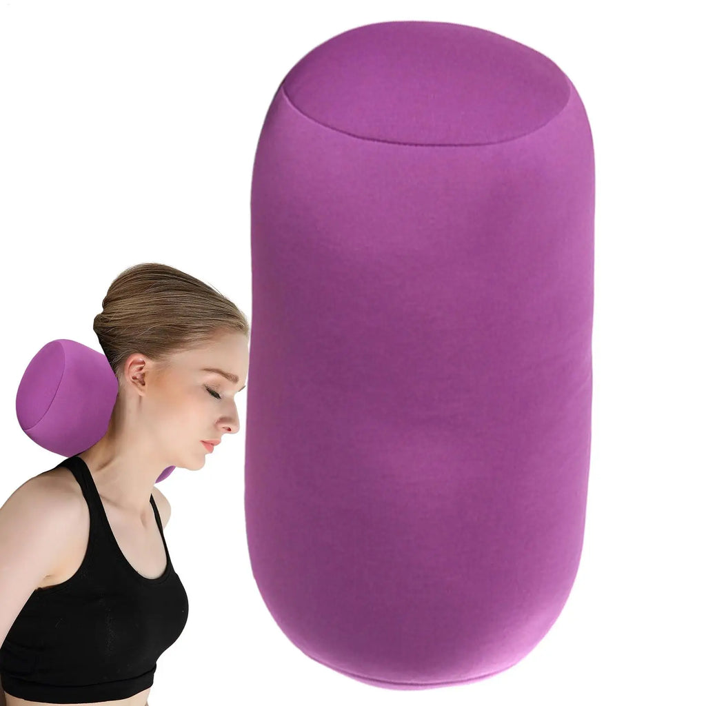 Microbead Cylindrical Roll Pillow – Soft Travel & Neck Support Microbead Roll Pillow PLUSH
