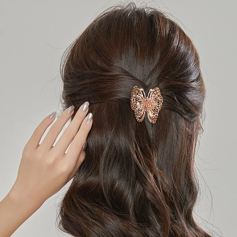 Rhinestone Crystal Hair Claw Clip – Bird Nest Bun Twist Rhinestone Hair Claw PLUSH