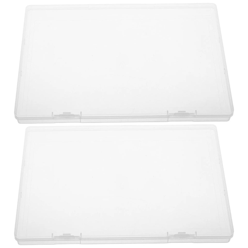 2-Pack Clear Document Storage Box | Certificate Organizer Document Storage Box PLUSH