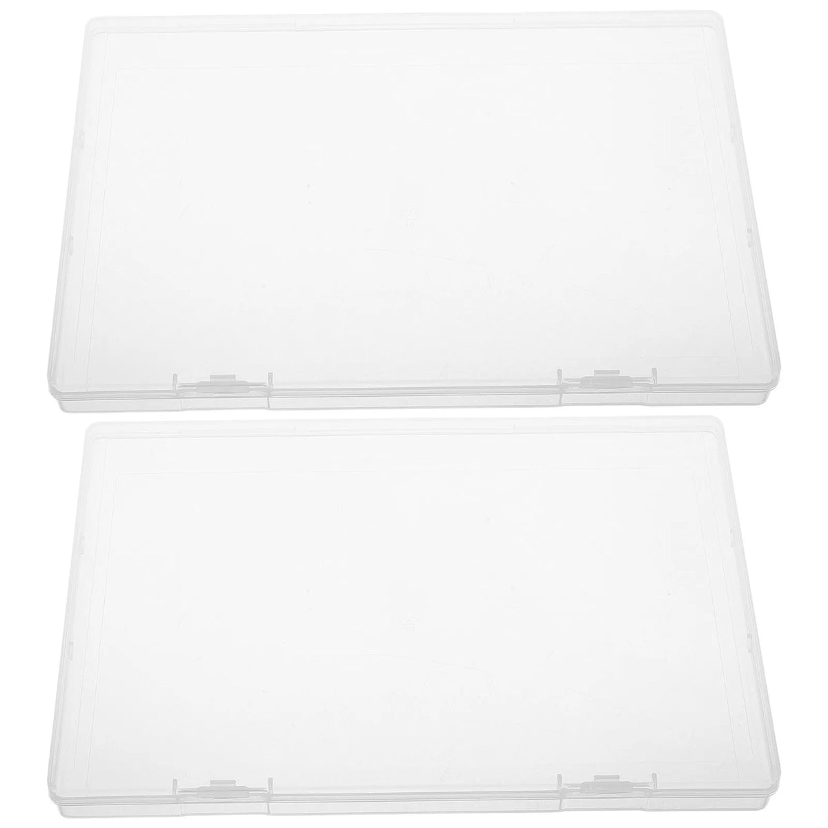 2-Pack Clear Document Storage Box | Certificate Organizer Document Storage Box PLUSH