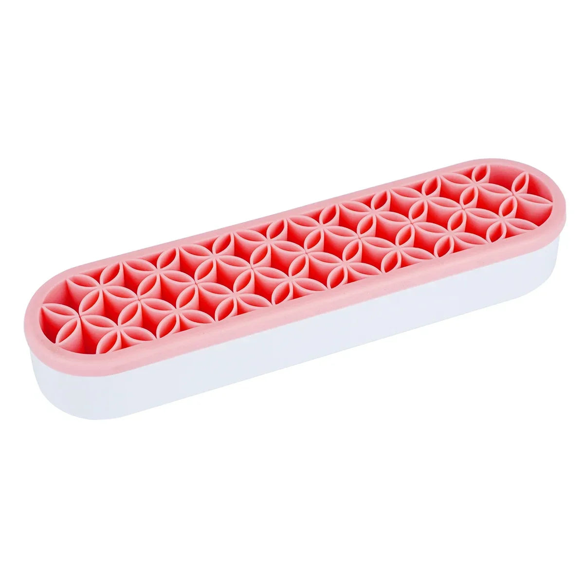 Silicone Crochet Hook & Makeup Brush Holder Organizer Silicone Tool Organizer PLUSH Pink