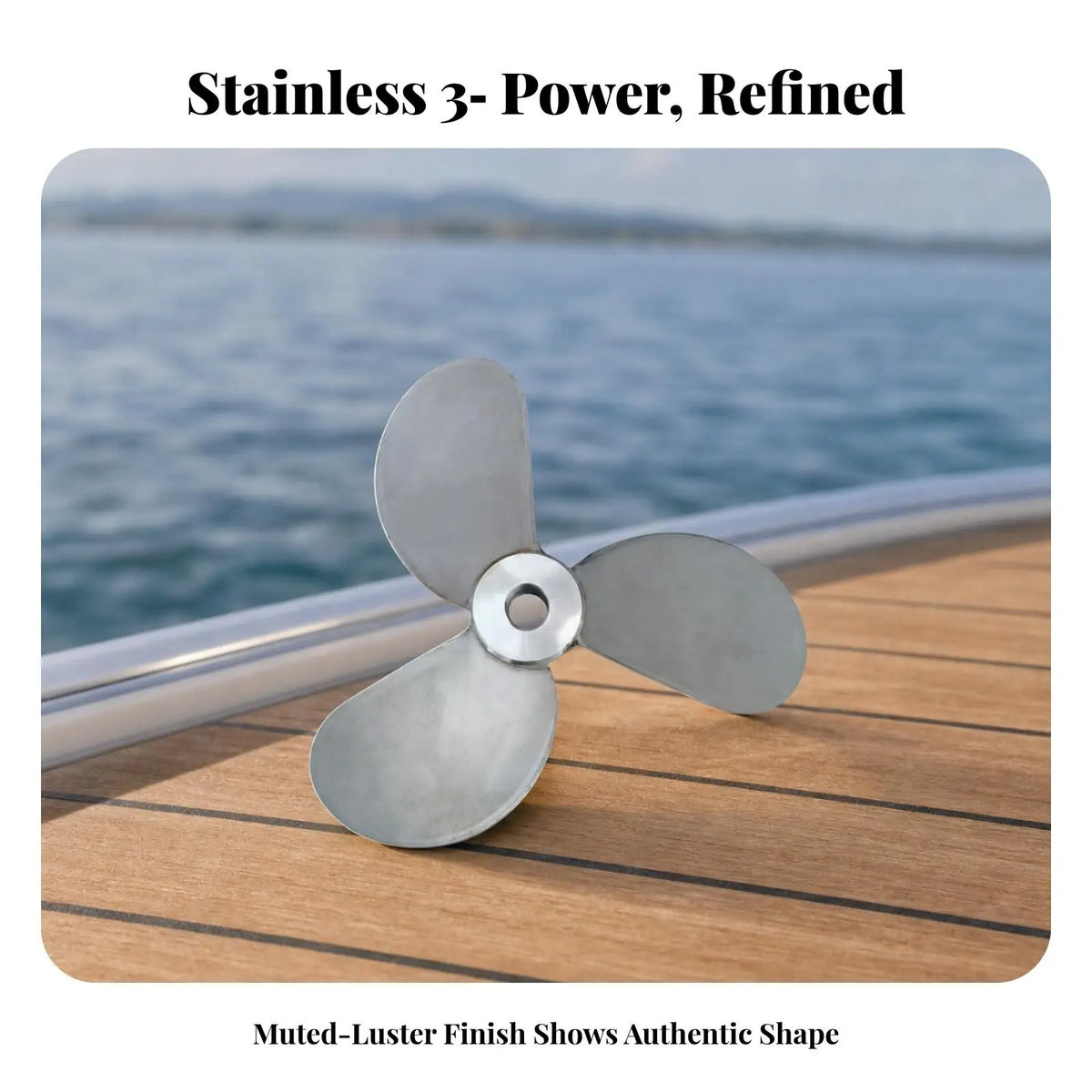 Stainless Steel 3-Blade Outboard Boat Propeller 200mm Outboard Boat Propeller PLUSH