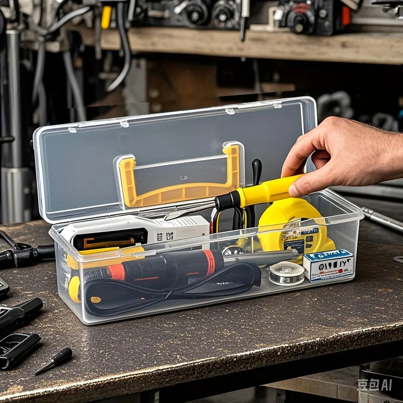 Portable Plastic Tool Storage Box with Lid – DIY Organiser Tool Storage Box PLUSH