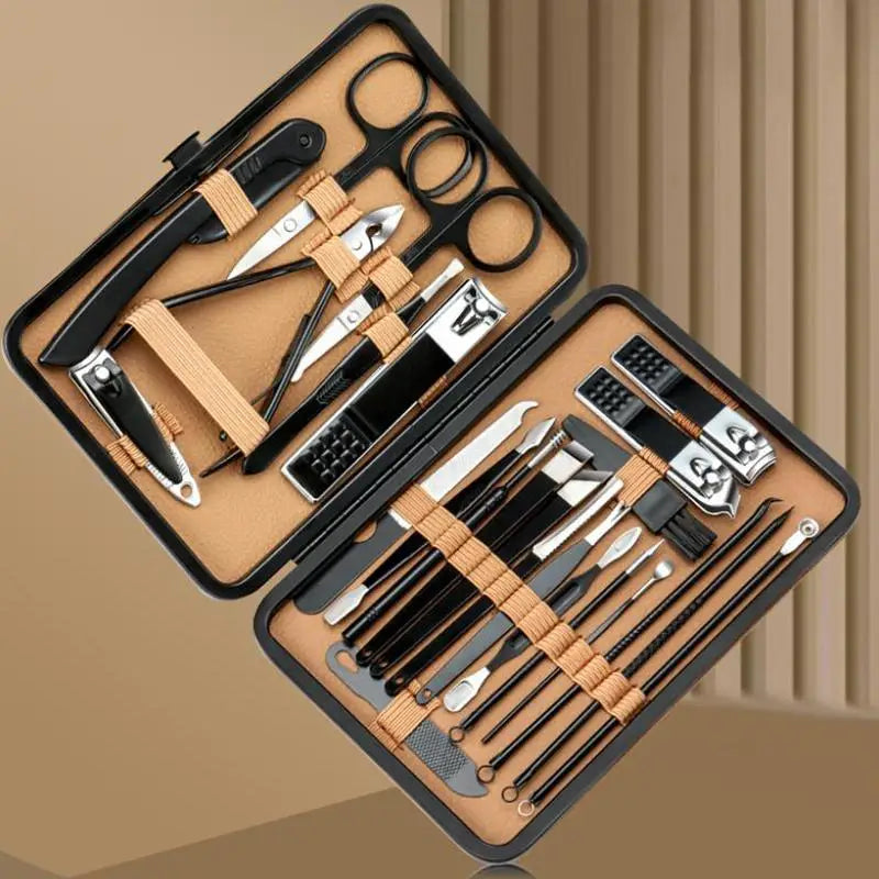 7-Piece Manicure Pedicure Set | Stainless Steel Nail Kit Nail Grooming Kit PLUSH