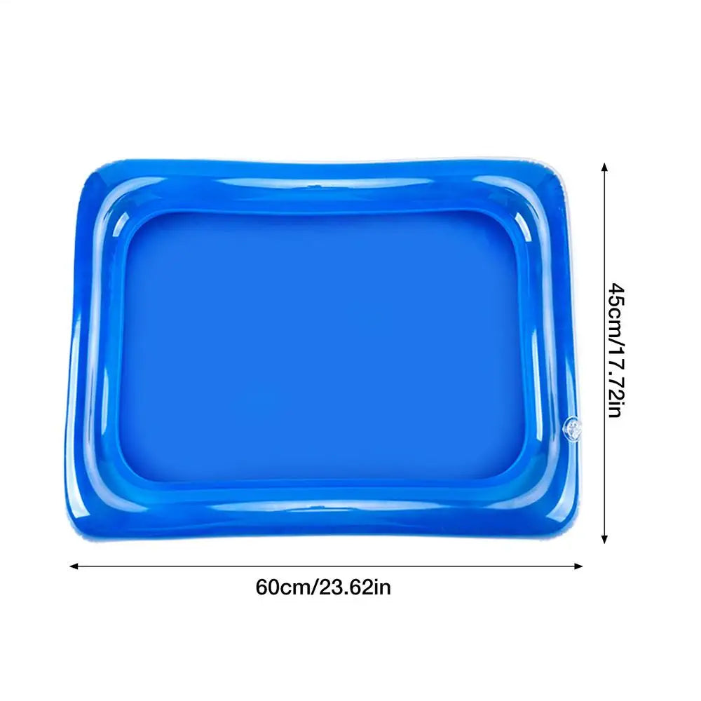 Portable Inflatable Foot Soak Basin – Blue PVC Bath Tub Inflatable Foot Basin PLUSH Blue